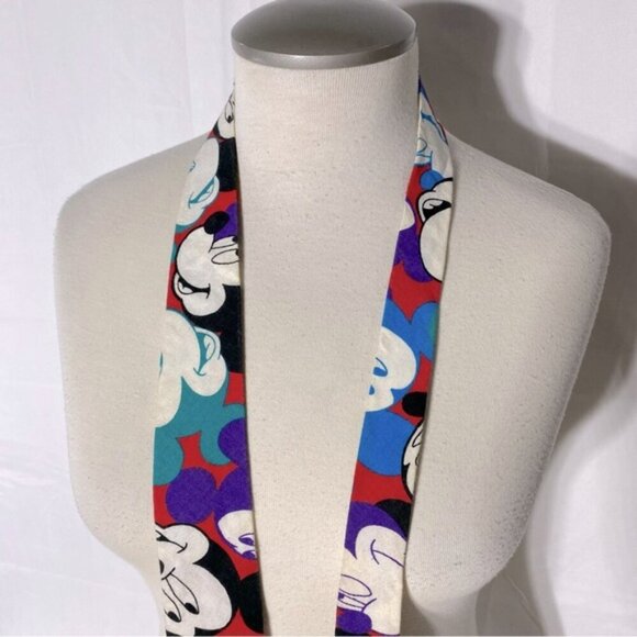 Vintage Disney Mickey Mouse Head Print Tie - Picture 6 of 8